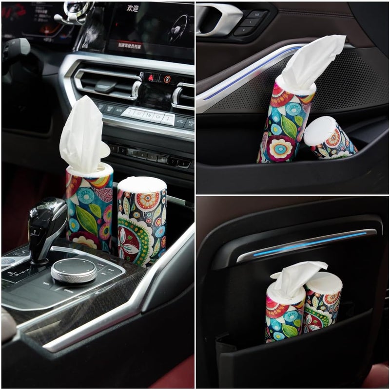 Maywill Car Tissues Holder with Facial Tissue, Travel Tissues Cylinder,Cup Holder Tissue Box for Car(3-ply,4 Pack, 200 Sheets) - Image 5